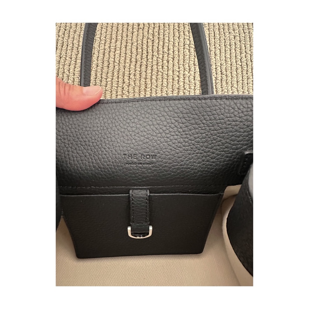 THE ROW  Grained Calfskin Soft Margaux 10 Bag in Black - Picture 7 of 8
